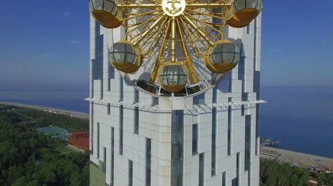 Batumi technological university tower Stock Footage 55203096