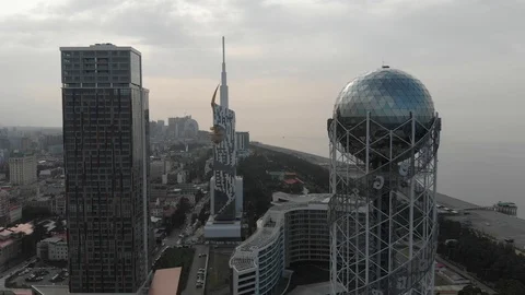 Batumi's Famous Towers Stock Footage
