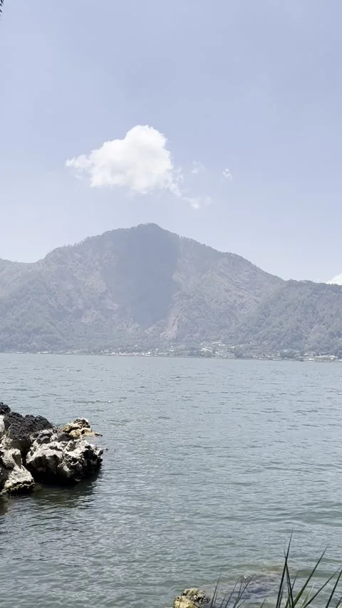 Batur lakeview Stock Footage 254218675