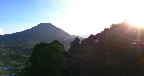Batur volcano Stock Footage 95970756