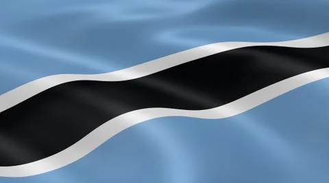 Batwsana flag in the wind Stock Photos