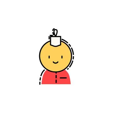 Bauble christmas colored icon. Element of new year avatars icon for mobile Stock Illustration