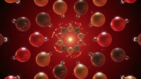 Bauble Explosion - Red - 125bpm - Seamless Stock Footage 68609700