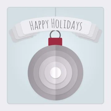 Bauble Holidays Card Stock Illustration