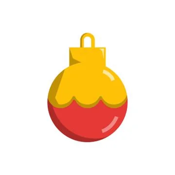 Bauble icon design with white background. flat design style. vector illustration Stock Illustration
