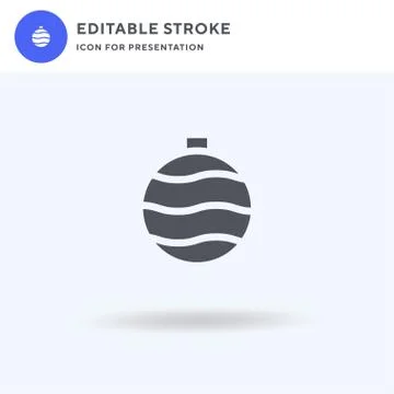 Bauble icon vector, filled flat sign, solid pictogram isolated on white, logo 스톡 일러스트