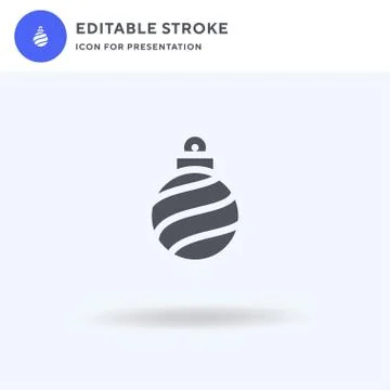 Bauble icon vector, filled flat sign, solid pictogram isolated on white, logo 스톡 일러스트