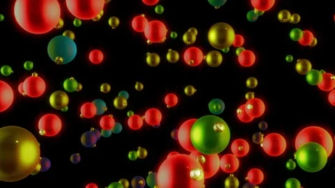 Bauble shine Christmas Tree Glitter Ball Bulb Background 4K loopable Stock Footage 81844348