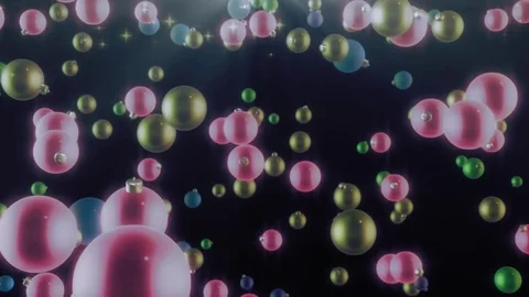 Bauble shine Christmas Tree Glitter Ball Bulb Background 4K loopable Stock Footage 81875780