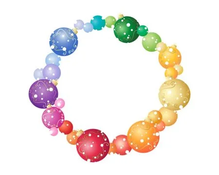 Bauble wreath Illustrazione stock