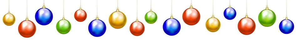Baubles border Stock Illustration
