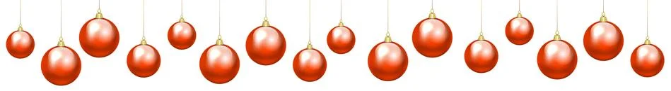 Baubles border Stock Illustration