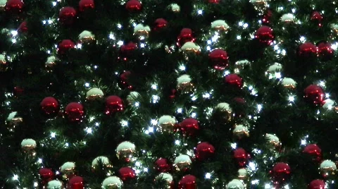 Baubles on a christmas tree 2 Stock Footage 570445