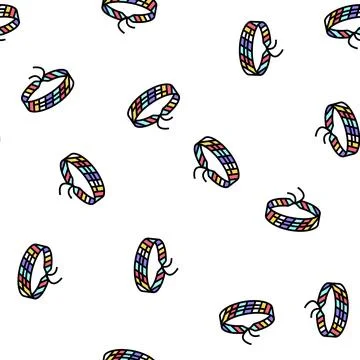 Baubles jewellery vector seamless pattern 库存插图