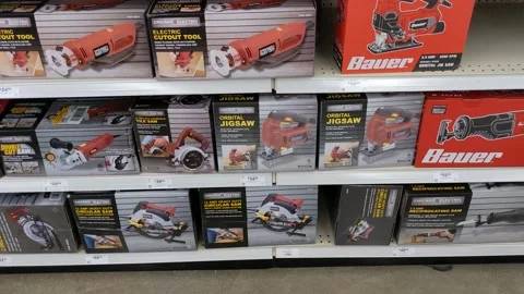 Bauer Jigsaw Tools Retailer Stock Footage 156720721
