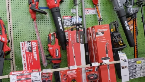 Bauer Leaf Blower and Tools Available for Purchase Stock Footage 156736150