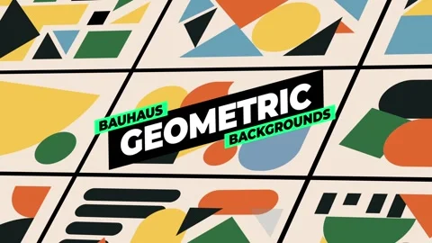 Bauhaus Geometric Backgrounds Стоковые After Effects