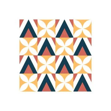 Bauhaus geometric pattern with abstract shapes. Modern and minimal seamless Stock Illustration
