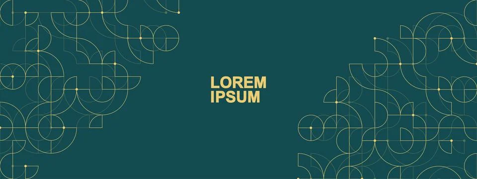 Bauhaus geometric pattern background. Vector abstract trendy pattern for header Stock Illustration