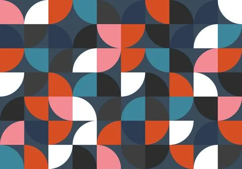 Bauhaus, geometric seamless pattern, vector Stock Illustration