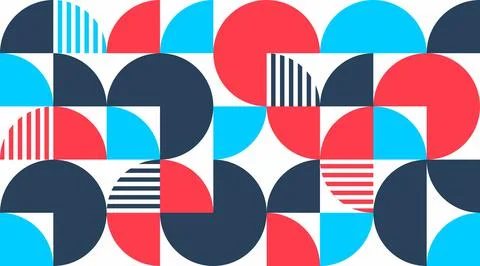 Bauhaus pattern geometric background vector stock Stock Illustration