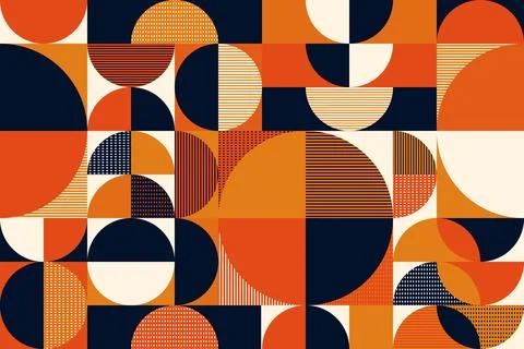 Bauhaus pattern, geometric modern grid background 스톡 일러스트