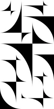 Bauhaus pattern of simple shapes. Vector background Stock Illustration