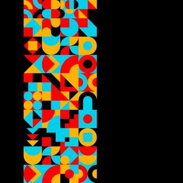 Bauhaus seamless pattern. Abstract texture in vintage retro style. Illustrazione stock