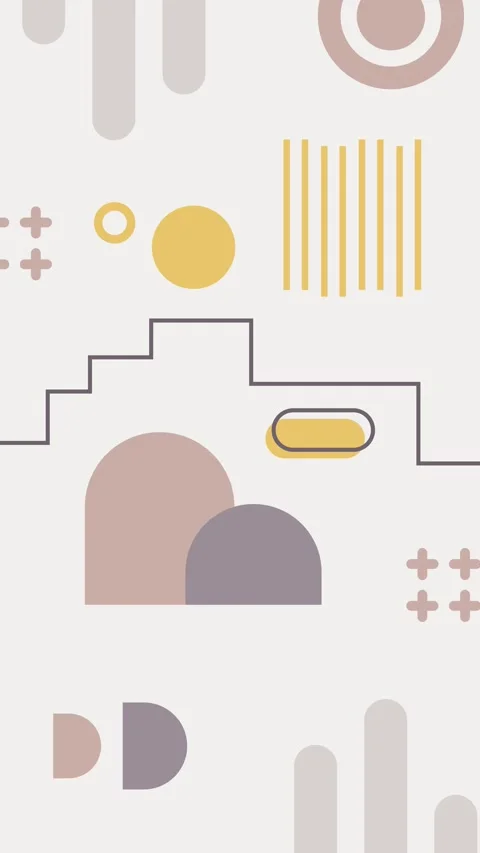 Bauhaus style abstract background Vídeo Stock 334835907