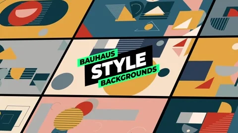 Bauhaus Style Backgrounds 库存 After Effects