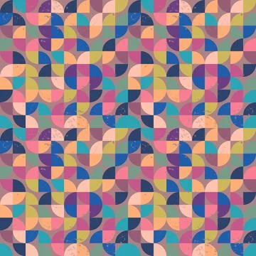 Bauhaus style pattern, seamless pattern, vector Stock Illustration