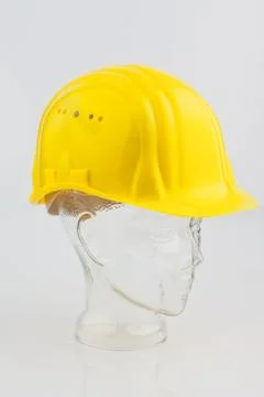 Bauhelm a construction worker Foto stock