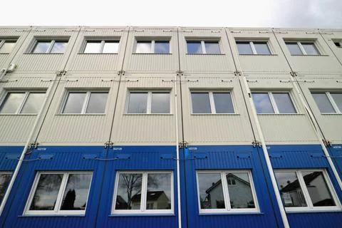 Baustellencontainer Wohncontainer *** Site container Accommodation contain... Stock Photos