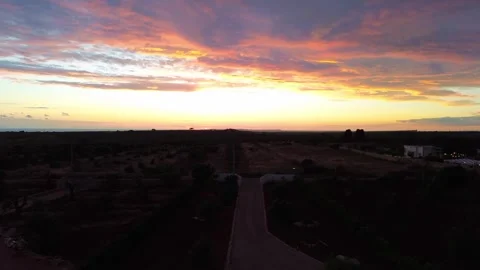 Bautiful cloudy sunset Stock Footage 313063659