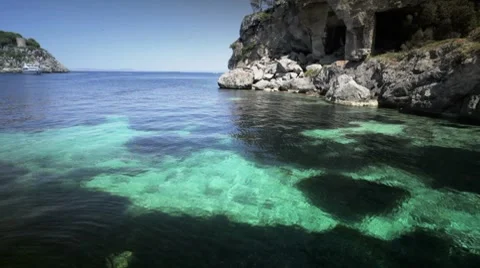 Bautiful quiet mediterranean beach, mallorca-spain Stock Footage 7739079
