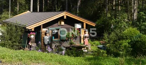Bavaria Berchtesgaden National Park Ramsau Nature learning trail Imbiss Europ Stock Photos