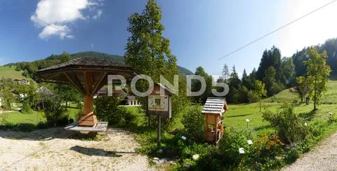 Bavaria Berchtesgaden National Park Ramsau Medical Herbal plant garden Europe Stock Photos