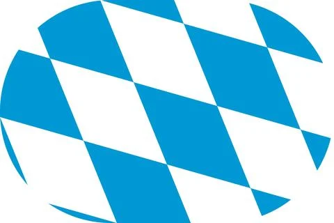 Bavaria flag in flat oval design Illustrazione stock