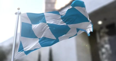 Bavaria flag waving-seamless-loop-4k-60fps Stock Footage 343668600