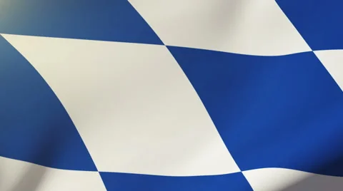 Bavaria flag waving in the wind. Looping sun rises style.  Animation loop 스톡 동영상 48275270