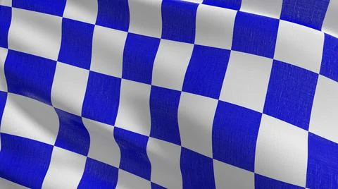 Bavaria, Germany checkered flag. white and blue square color. 3D rendering il Illustrazione stock