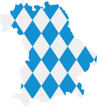 Bavaria map with flag pattern イラスト素材