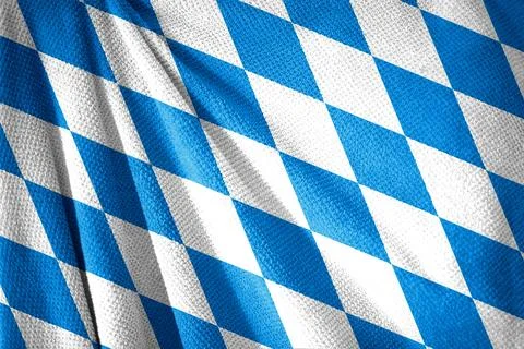 Bavaria state flag on towel surface illustration Stock Illustration