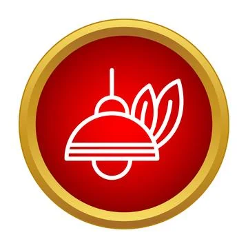 Bavarian alpine hat and feather icon Stock Illustration