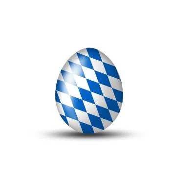 Bavarian egg with typical pattern Illustrazione stock