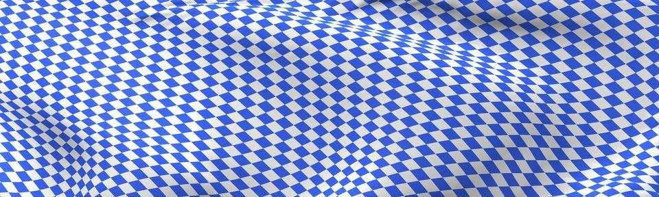 Bavarian flag using as background, 3d rendering panorama Stock Photos