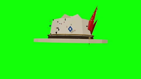Bavarian hat drop terrazzo stone Stock Footage 346111634