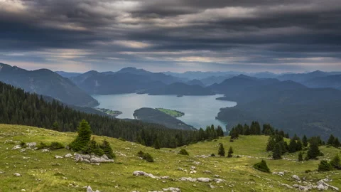 Bavarian landscapes lake Video stock 138902353