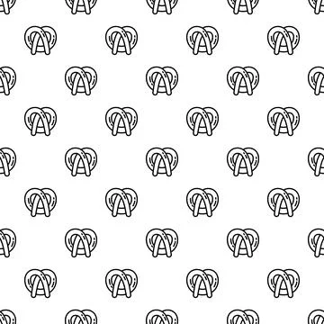 Bavarian pretzel pattern seamless Illustrazione stock