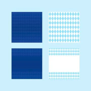 Bavarian style abstract tile of bacgrounds and borders. Stock Illustration